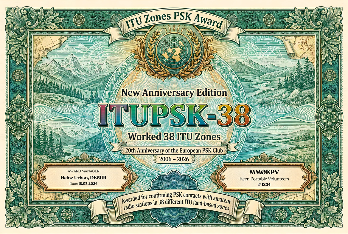ITUPSK-38 award certificate