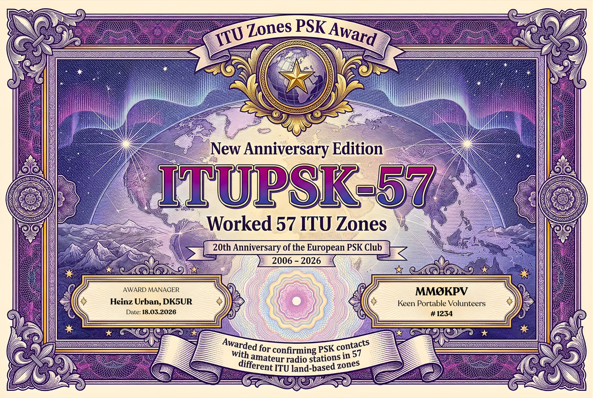 ITUPSK-57 award certificate