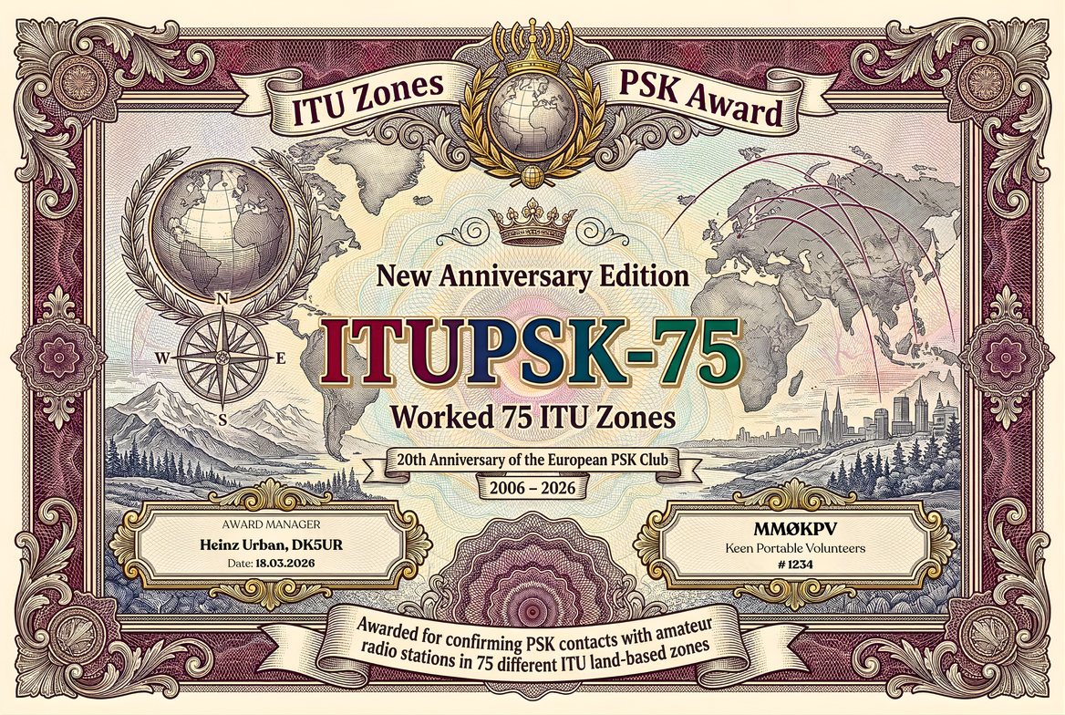 ITUPSK-75 award certificate