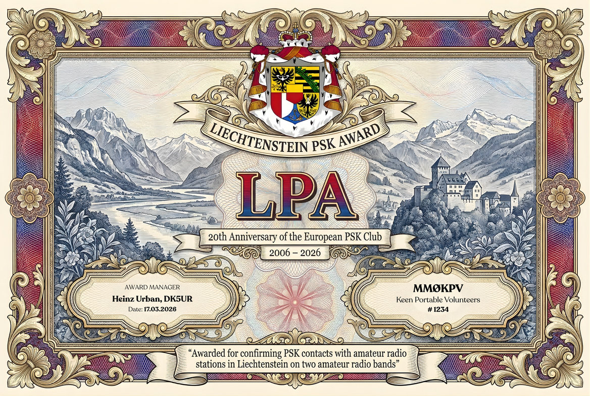 Example Award Certificate