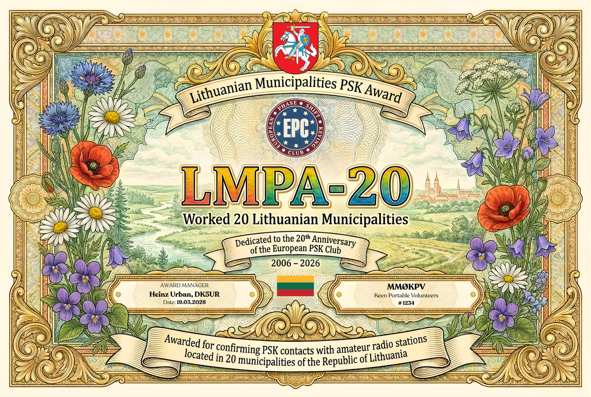 LMPA-20 award diploma