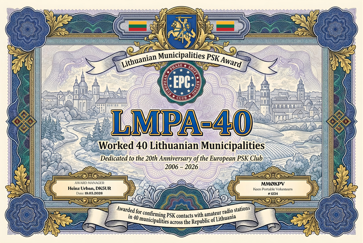 LMPA-40 award diploma